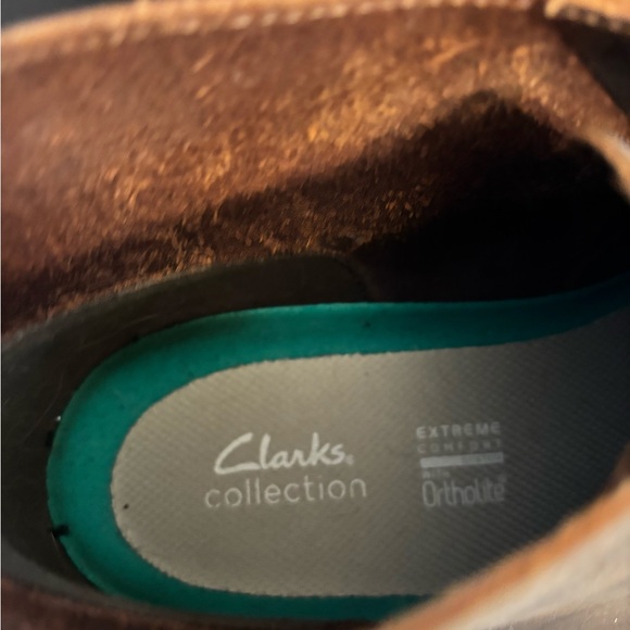 Men's Clarks Size 13 Brown Leather Chukka Boots - Picture 4 of 8